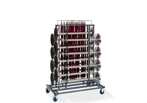  HorecaTraders Trolley afzetpalen | 76x129x180 cm | Capaciteit 16 