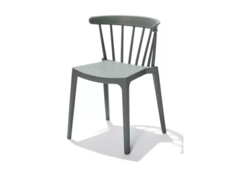  HorecaTraders Chair Windsor | Plastic | Green | 54x53x75cm 