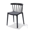 HorecaTraders Stuhl Windson | Kunststoff | Grau | 54x53x75cm