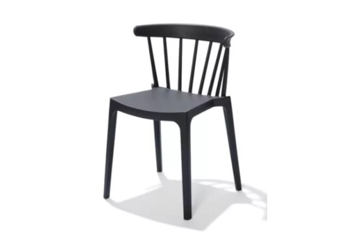  HorecaTraders Chair Windsor | Plastic | Gray | 54x53x75cm 