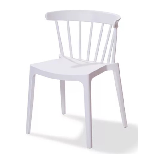  HorecaTraders Chair Windsor | Plastic | White | 54x53x75cm 