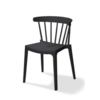 HorecaTraders Chair Windsor | Plastic | Black | 54x53x75cm