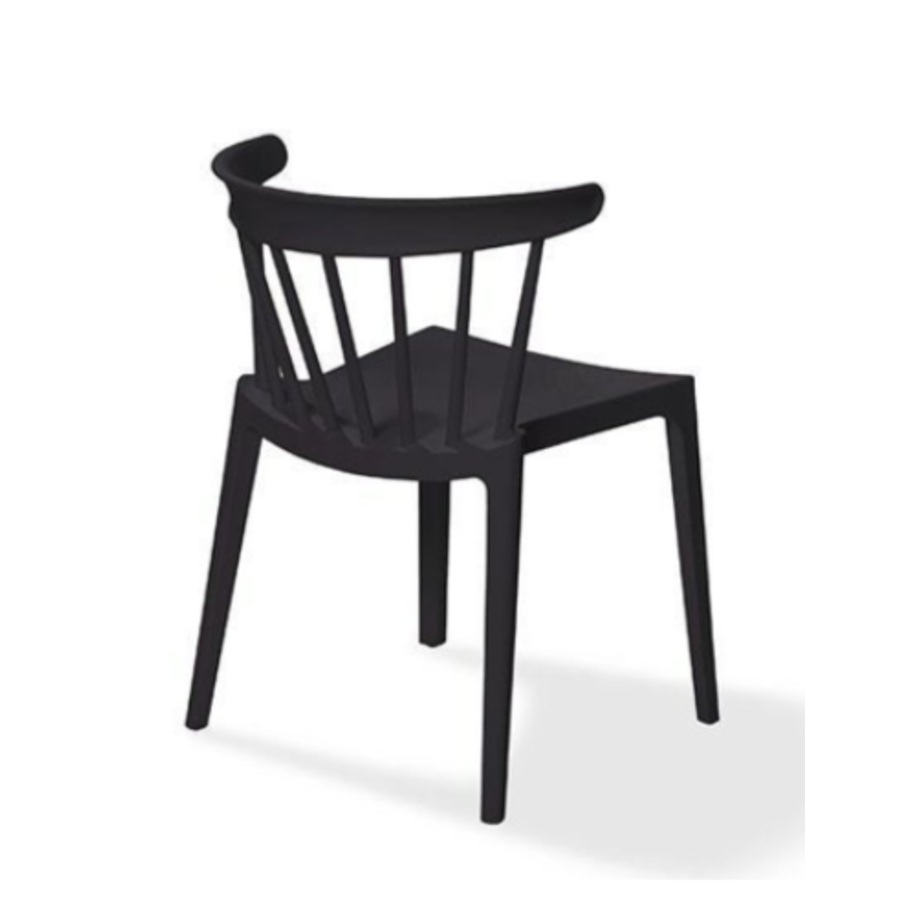 Stuhl Windson | Kunststoff | Schwarz | 54x53x75cm