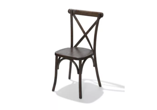  HorecaTraders Crossback-Stuhl | Braun | 48x47x88cm 