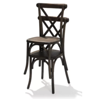 Crossback-Stuhl | Braun | 48x47x88cm