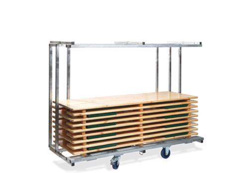  HorecaTraders Chariot pour tables | 86,5x231,5x180,5 cm | Capacité 10/20/40 