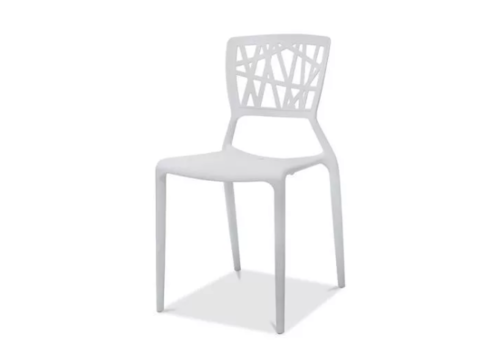  HorecaTraders Chair Web | Plastic | White | 43x47x84cm 