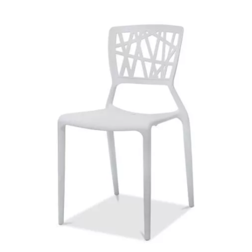  HorecaTraders Chair Web | Plastic | White | 43x47x84cm 