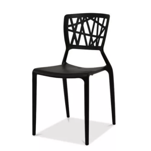  HorecaTraders Chair Webb | Plastic | Black | 43x47x84cm 