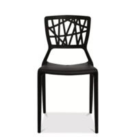 Chair Webb | Plastic | Black | 43x47x84cm