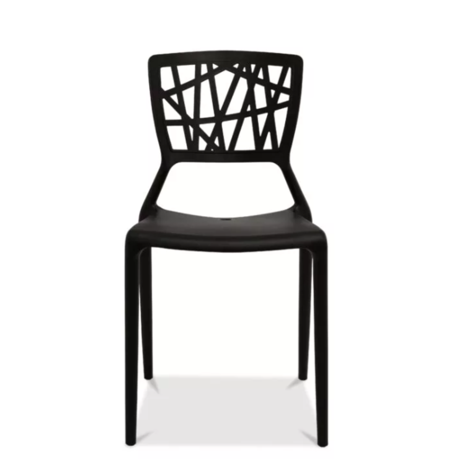 Chair Webb | Plastic | Black | 43x47x84cm