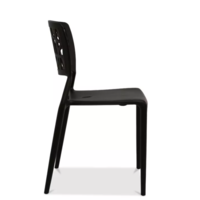 Chair Webb | Plastic | Black | 43x47x84cm