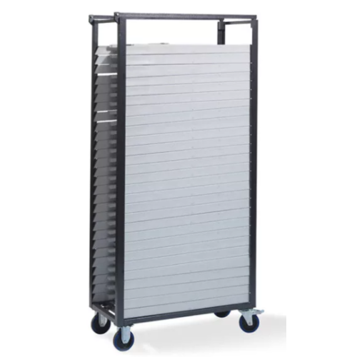  HorecaTraders Chair Trolley | 93x47x195cm | Hammered | 30 Chairs 