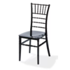 HorecaTraders Chaise Tiffany | Noir | 41x43x92cm