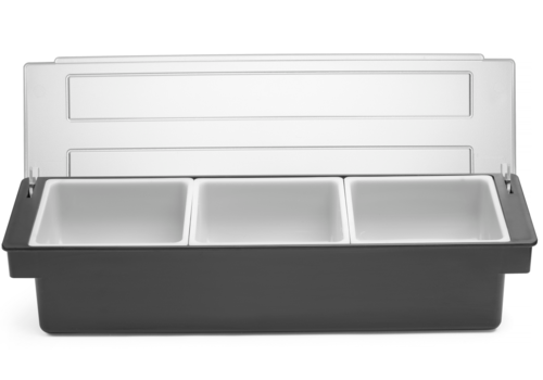  Hendi Porte-ingrédients | Plastique | 3 conteneurs | 48x15x10 cm 