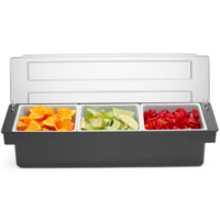 Ingrediëntenhouder | Kunststof | 3 containers | 48x15x10 cm