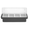 Hendi Ingredients Holder | Plastic | 4 Containers | 48x15x10 cm