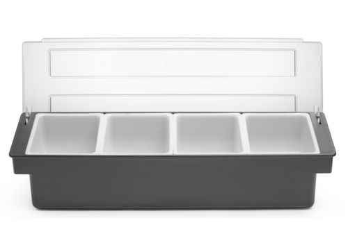  Hendi Ingredients Holder | Plastic | 4 Containers | 48x15x10 cm 