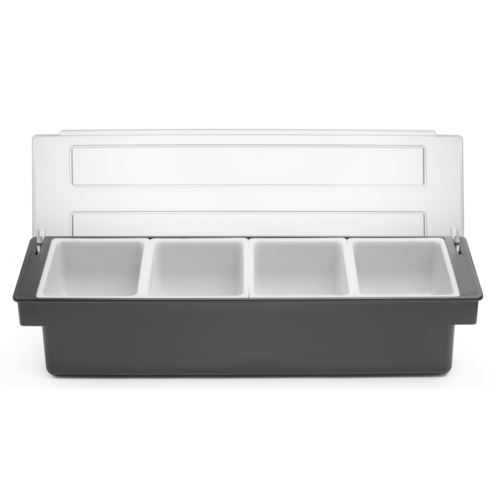  Hendi Ingrediëntenhouder | Kunststof | 4 containers | 48x15x10 cm 