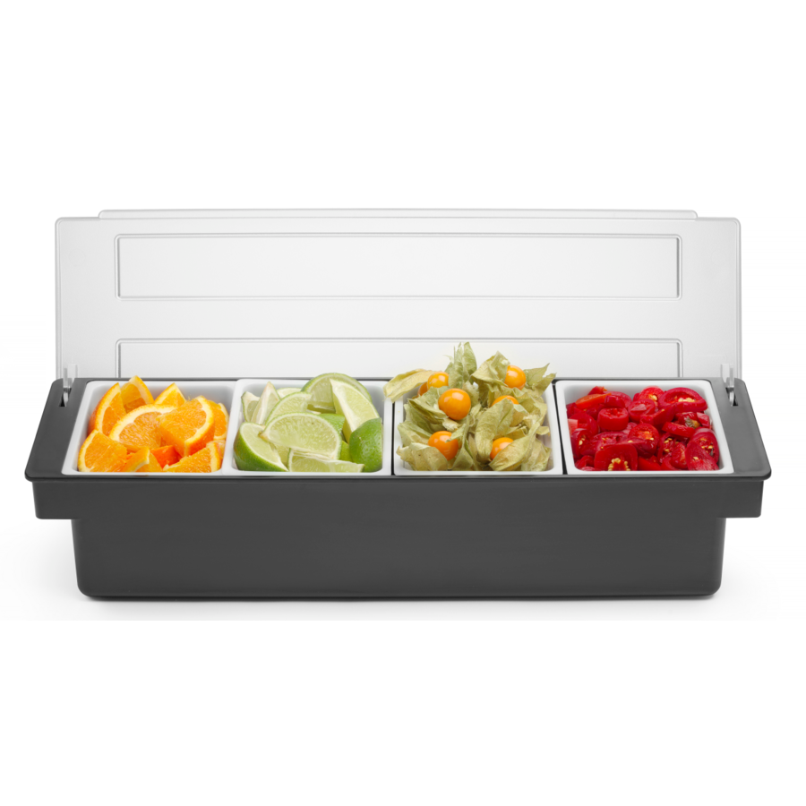 Ingredients Holder | Plastic | 4 Containers | 48x15x10 cm