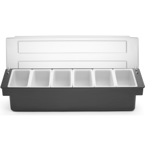  Hendi Ingrediëntenhouder | Kunststof | 6 containers | 48x15x10 cm 