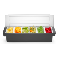 Ingredients Holder | Plastic | 6 Containers | 48x15x10 cm