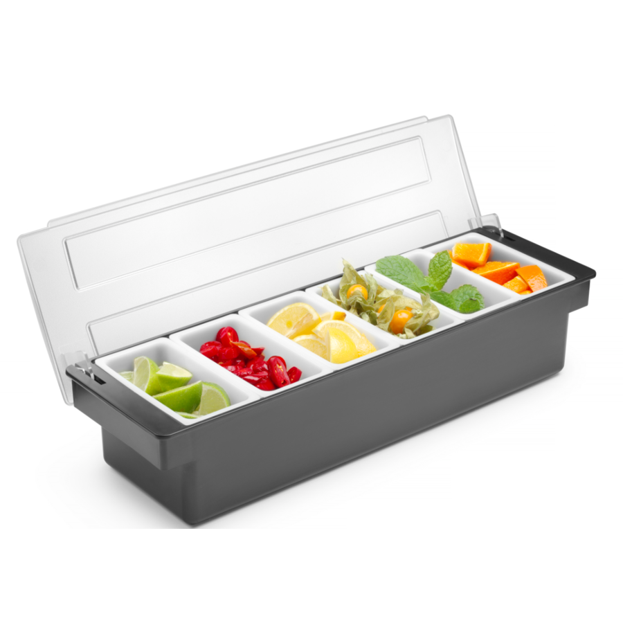 Ingredients Holder | Plastic | 6 Containers | 48x15x10 cm