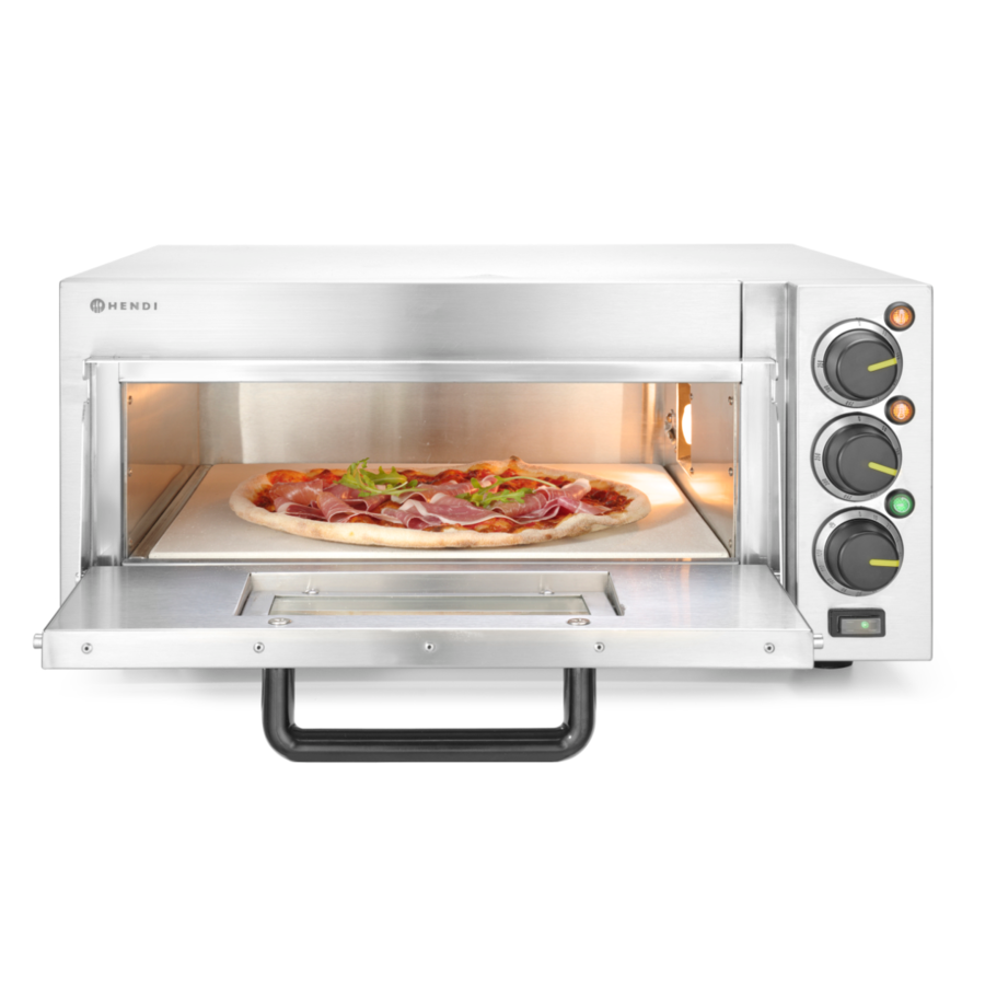 Compacte pizzaoven | RVS | 1 kamer | 230V | 2000W