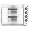 Hendi Kompakter Pizzaofen | Edelstahl | 2 Zimmer | 230V | 3000 W
