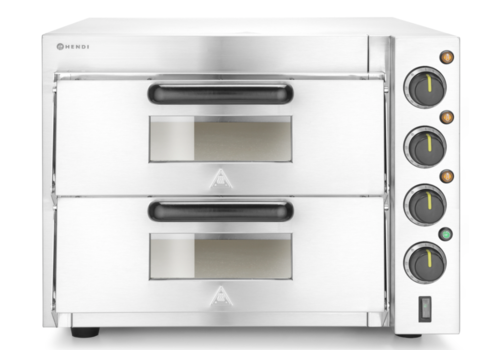  Hendi Compact pizza oven | stainless steel | 2 room | 230V | 3000W 