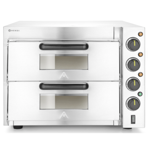 Hendi Four à pizza compact | acier inoxydable | 2 pièces | 230V | 3000W 
