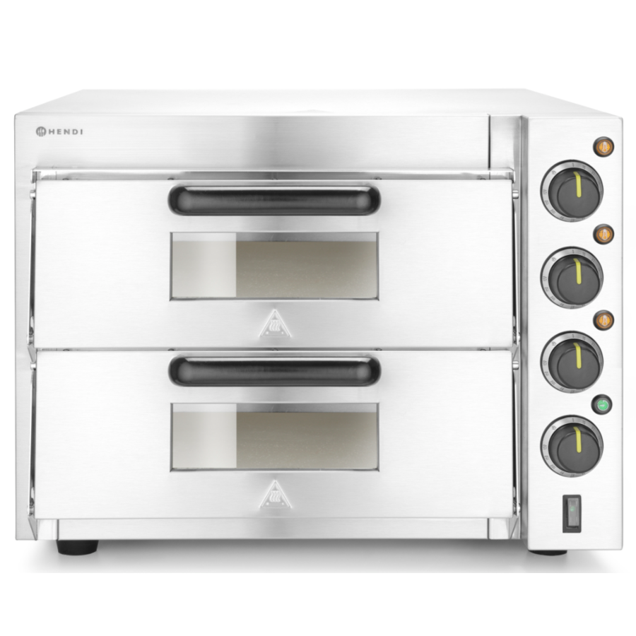 Four à pizza compact | acier inoxydable | 2 pièces | 230V | 3000W