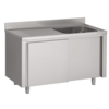 Combisteel Sink with sliding doors | stainless steel | 140x70x85 cm