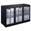 Saro Bar fridge | Black | 3 swing doors | 135x52x85 cm