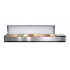 Afinox Display case Refrigerated GN 1/1 | Stainless steel lid | 200x39.5x26 cm