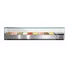 Afinox Stainless Steel Display Case Refrigerated GN 1/1 | Glass construction | 200x39.5x43 cm