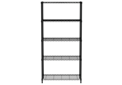  Hendi Storage rack | 5 shelves | Black | 45x91x183cm 