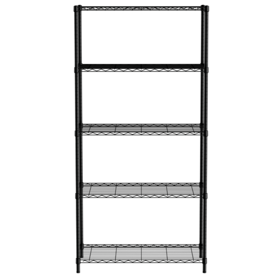 Storage rack | 5 shelves | Black | 45x91x183cm