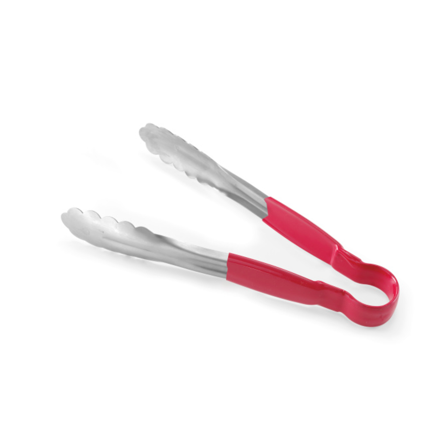 Serving tongs HACCP | 25 cm | Red