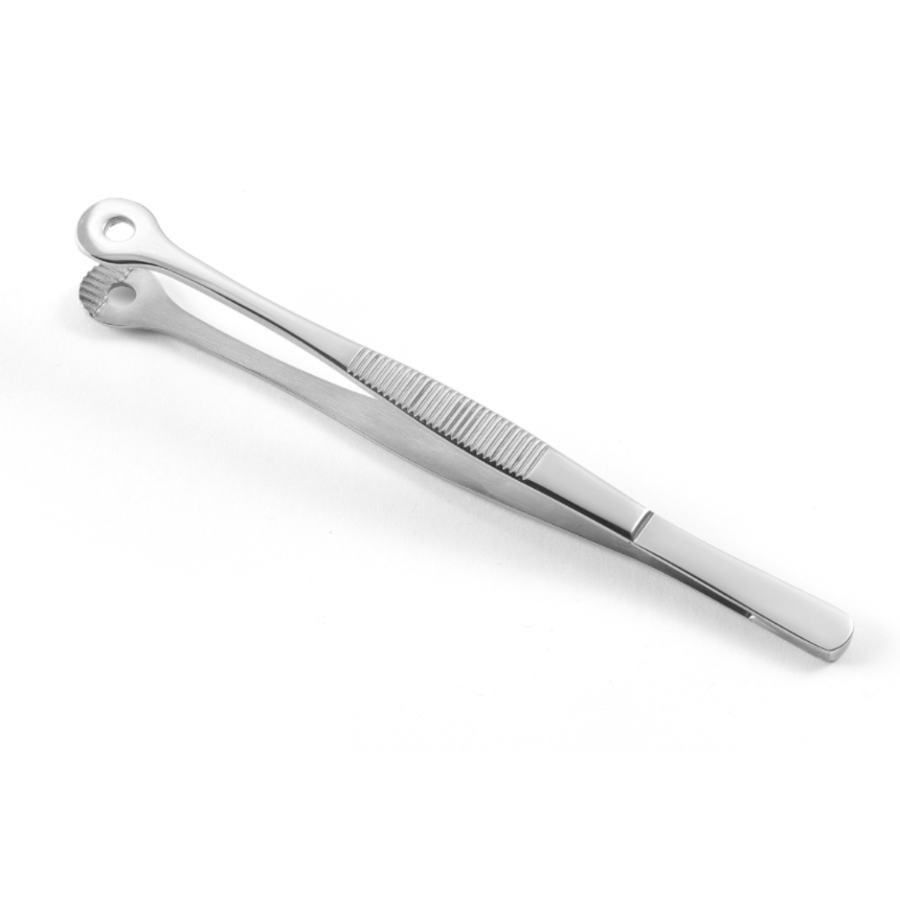 Round head tweezers | stainless steel | 15 cm