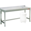 HorecaTraders Table de travail en acier inoxydable avec trou pour déchets