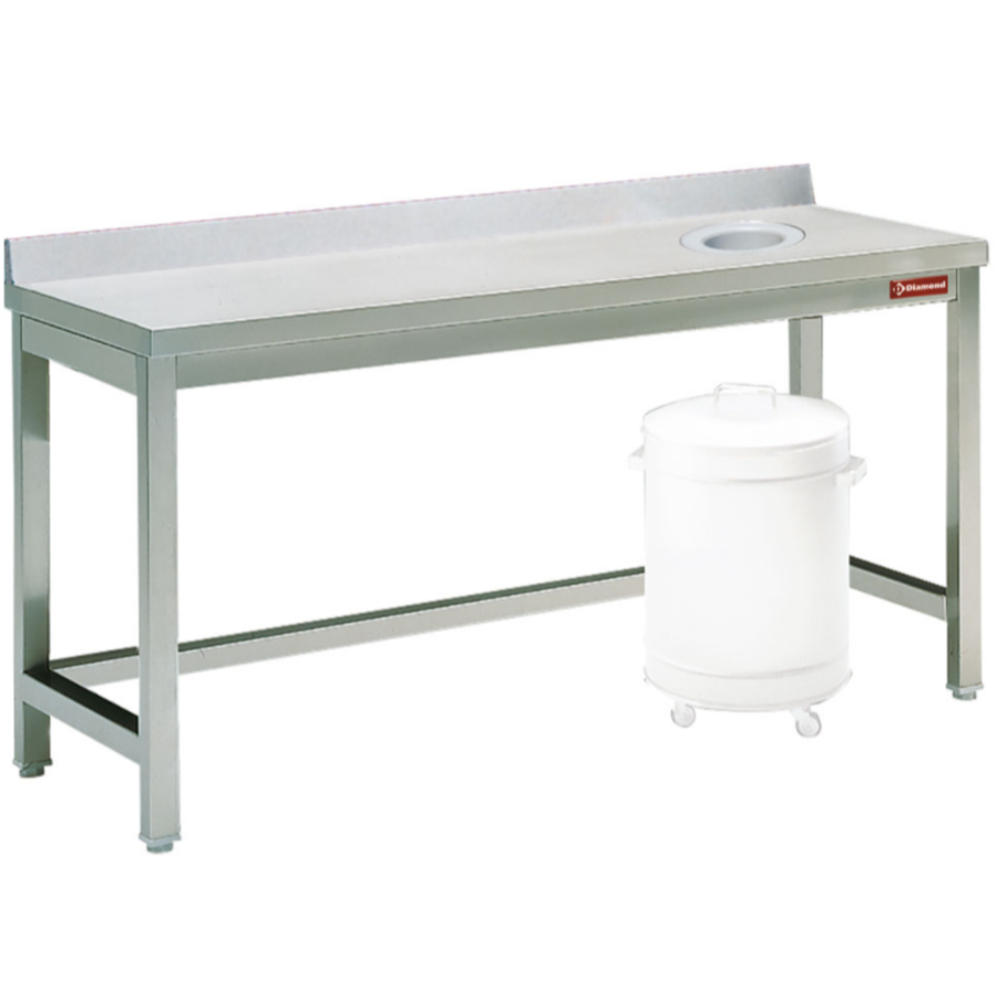 Stainless Steel Work Table with Waste Hole