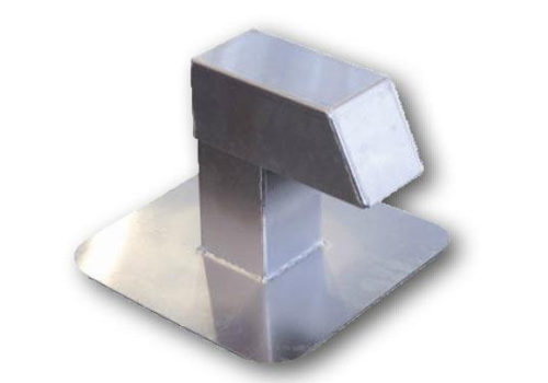  HorecaTraders Conduit de toit | Aluminium | 12x12 cm | 1 sortie 