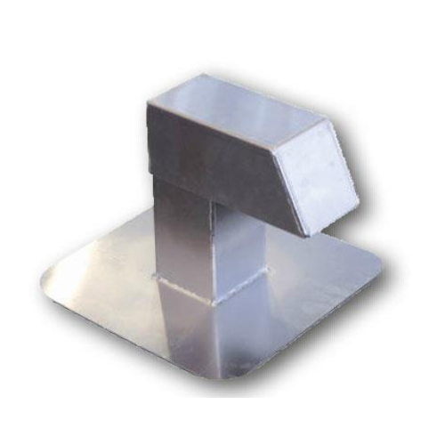  HorecaTraders Dakdoorvoer | Aluminium | 12x12 cm | 1 uitgang 