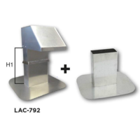Conduit de toit | Aluminium | base réglable | 25x12 cm | 1 sortie