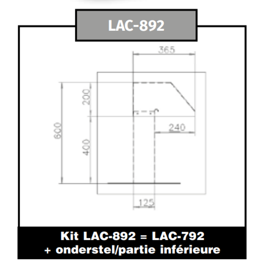 Roof terminal | Aluminum | adjustable base | 25x12cm | 1 exit