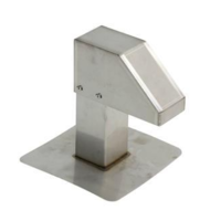 Conduit de toit | acier inoxydable | 8x8 cm | 1 sortie