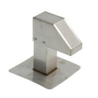 Roof terminal | stainless steel | 8x8 cm | 1 exit