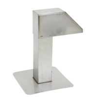 Stainless Steel Roof Flashing - 125x125mm - 1 Outlet - AISI 304 - 1.5mm