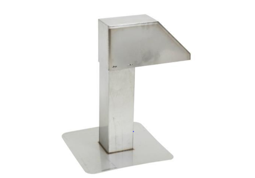  HorecaTraders Roof terminal | stainless steel | 12x12cm | 1 exit 